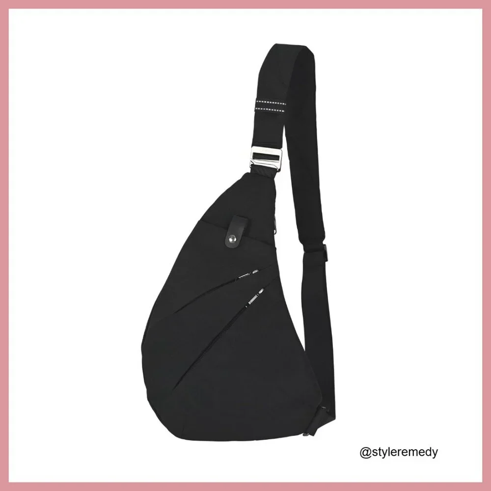Light Slim Crossbody Sling Bag Water Resistant Anti-Theft Shoulder Bag